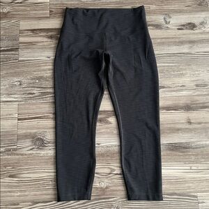 Lululemon Wunder Train High-Rise Crop 23" Heathered Graphite Grey Size 10